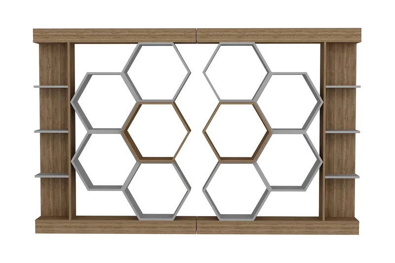 Desgrar Bokhylle 140x177,4 cm - Hvit - Oppbevaring - Hylle - Bokhylle