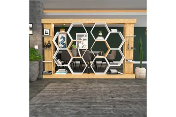 Desgrar Bokhylle 140x177,4 cm - Hvit - Oppbevaring - Hylle - Bokhylle