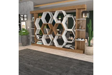 Desgrar Bokhylle 140x177,4 cm - Hvit - Oppbevaring - Hylle - Bokhylle