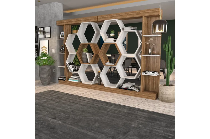 Desgrar Bokhylle 140x177,4 cm - Hvit - Oppbevaring - Hylle - Bokhylle