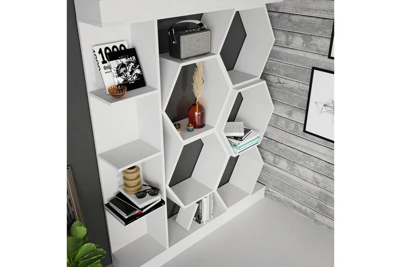 Desgrar Bokhylle 140x177,4 cm - Hvit - Oppbevaring - Hylle - Bokhylle