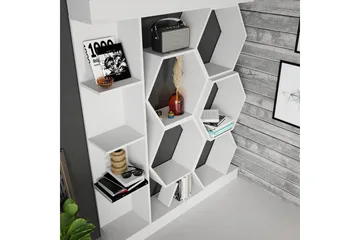 Desgrar Bokhylle 140x177,4 cm - Hvit - Oppbevaring - Hylle - Bokhylle