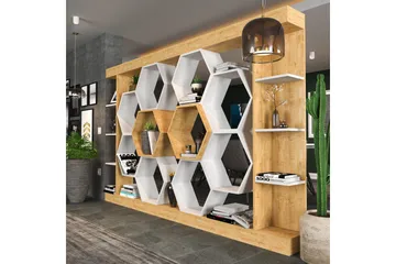 Desgrar Bokhylle 140x177,4 cm - Hvit - Oppbevaring - Hylle - Bokhylle