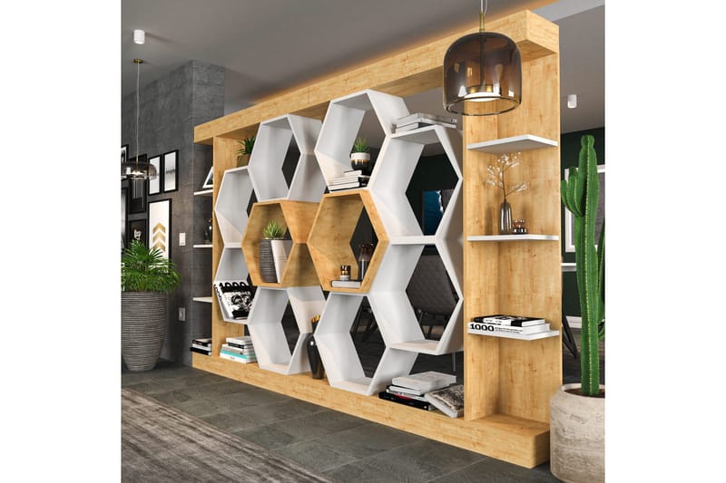 Desgrar Bokhylle 140x177,4 cm - Hvit - Oppbevaring - Hylle - Bokhylle