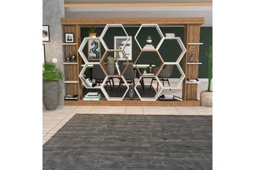 Desgrar Bokhylle 140x177,4 cm - Hvit - Oppbevaring - Hylle - Bokhylle