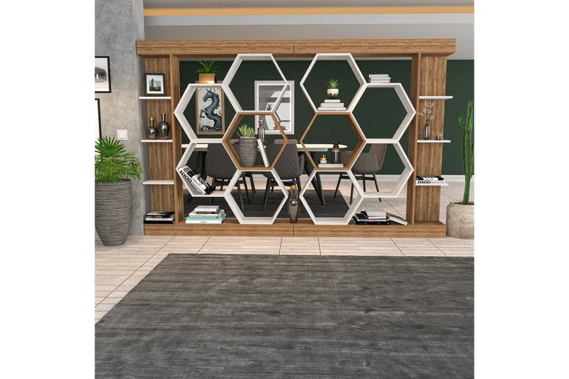 Desgrar Bokhylle 140x177,4 cm - Hvit - Oppbevaring - Hylle - Bokhylle