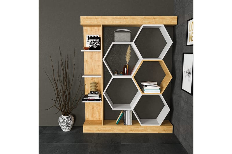 Desgrar Bokhylle 140x177,4 cm - Hvit - Oppbevaring - Hylle - Bokhylle