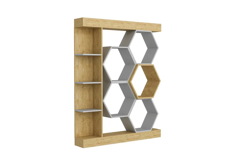 Desgrar Bokhylle 140x177,4 cm, Hvit