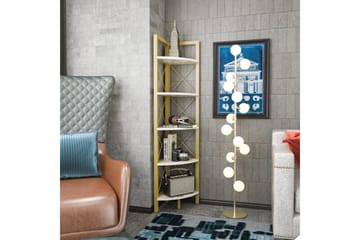 Desgrar Bokhylle 30,5x160 cm - Gull - Oppbevaring - Hylle - Bokhylle