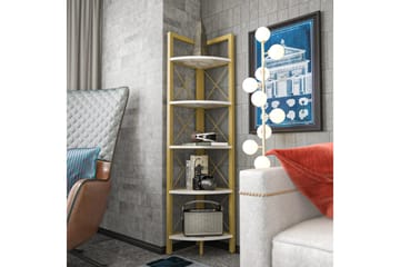 Desgrar Bokhylle 30,5x160 cm - Gull - Oppbevaring - Hylle - Bokhylle