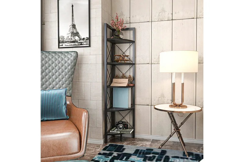 Desgrar Bokhylle 30,5x160 cm - Svart - Oppbevaring - Hylle - Bokhylle