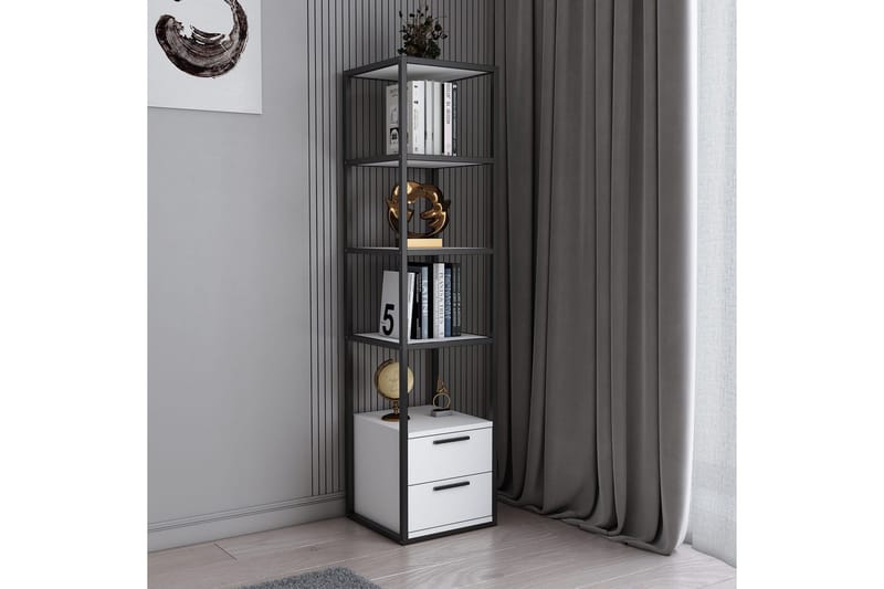 Desgrar Bokhylle 39x160 cm - Svart - Oppbevaring - Hylle - Bokhylle