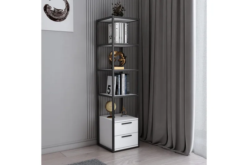 Desgrar Bokhylle 39x160 cm - Svart - Oppbevaring - Hylle - Bokhylle