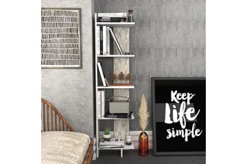 Desgrar Bokhylle 45,2x180 cm - Hvit - Oppbevaring - Hylle - Bokhylle