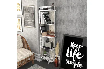 Desgrar Bokhylle 45,2x180 cm - Hvit - Oppbevaring - Hylle - Bokhylle