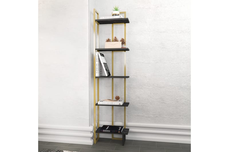 Desgrar Bokhylle 45,2x180 cm - Svart - Oppbevaring - Hylle - Bokhylle