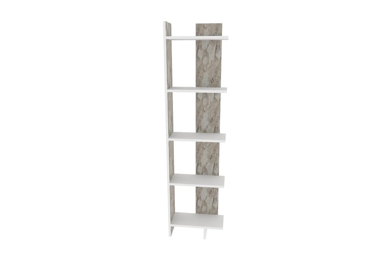 Desgrar Bokhylle 45.2x180 cm i Malt Tre - Hvit - Oppbevaring - Hylle - Bokhylle