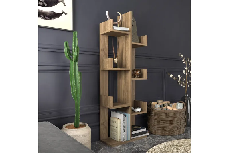 Desgrar Bokhylle 50x173 cm - Brun - Oppbevaring - Hylle - Bokhylle