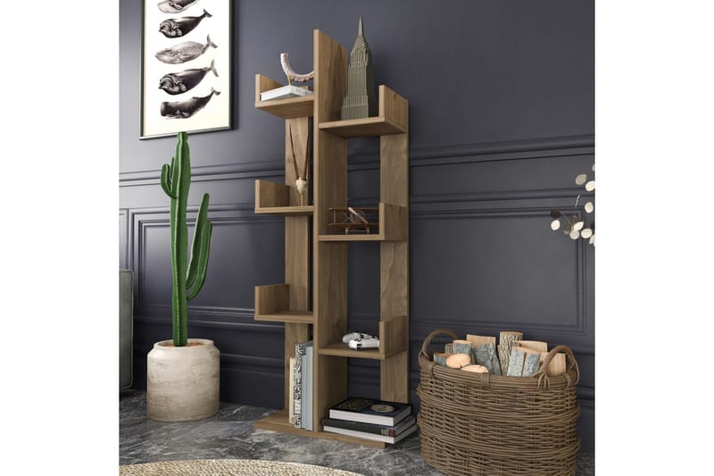 Desgrar Bokhylle 50x173 cm - Brun - Oppbevaring - Hylle - Bokhylle