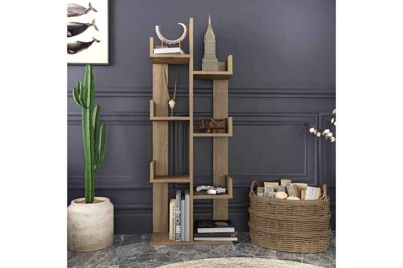 Desgrar Bokhylle 50x173 cm - Brun - Oppbevaring - Hylle - Bokhylle
