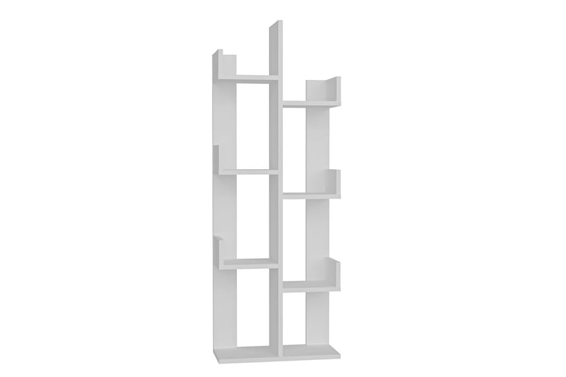 Desgrar Bokhylle 50x173 cm i Malt Tre - Hvit - Oppbevaring - Hylle - Bokhylle