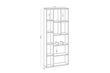 Desgrar Bokhylle 75x170 cm - Hvit - Oppbevaring - Hylle - Bokhylle