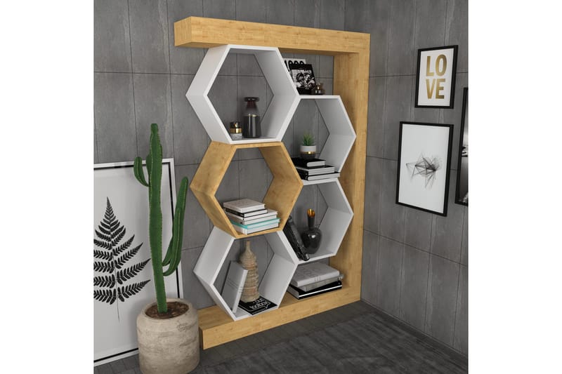 Desgrar Bokhylle 90x140 cm - Brun - Oppbevaring - Hylle - Bokhylle