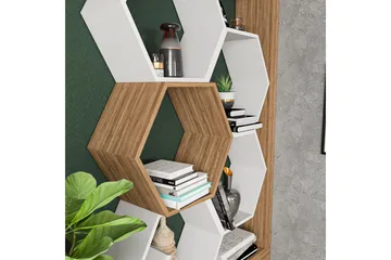 Desgrar Bokhylle 90x140 cm - Hvit - Oppbevaring - Hylle - Bokhylle