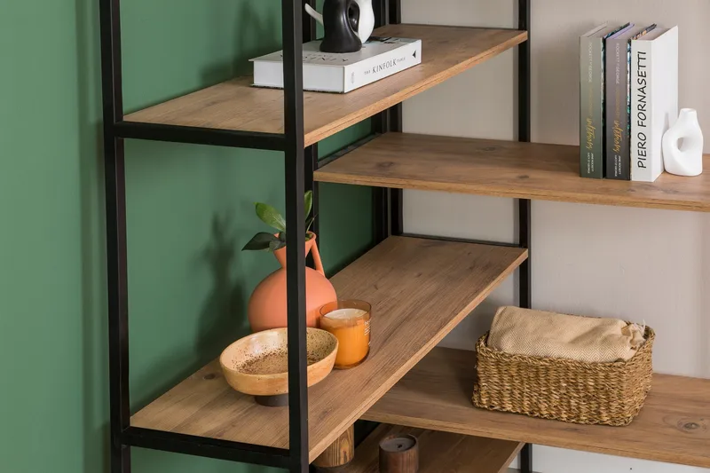 Edra Bokhylle 94 cm - Brun/Svart - Oppbevaring - Hylle - Bokhylle