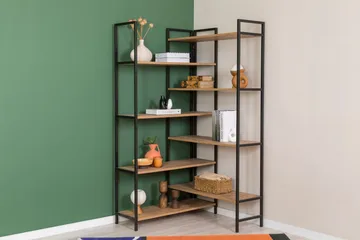 Edra Bokhylle 94 cm - Brun/Svart - Oppbevaring - Hylle - Bokhylle