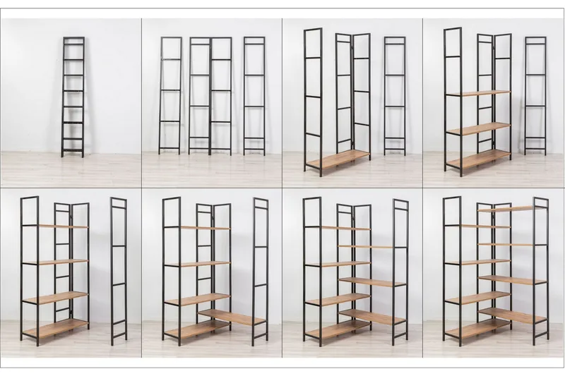 Edra Bokhylle 94 cm - Brun/Svart - Oppbevaring - Hylle - Bokhylle