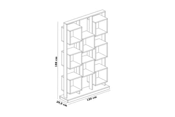 Edwars Bokhylle 120 cm i Malt Tre - Antrasitt - Oppbevaring - Hylle - Bokhylle