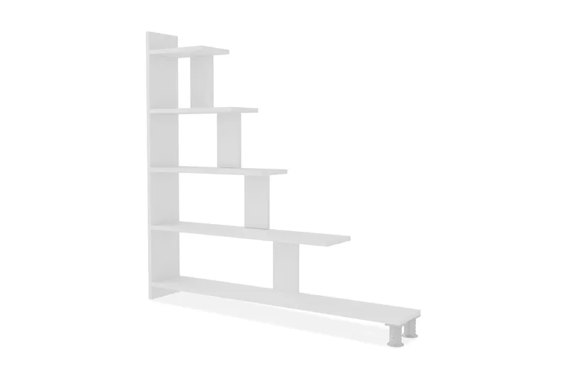 Elegancia Bokhylle 120 cm i Malt Tre, Hvit