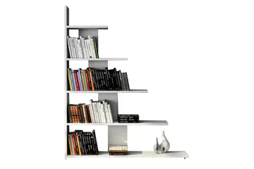 Elegancia Bokhylle 120 cm i Malt Tre - Hvit - Oppbevaring - Hylle - Bokhylle