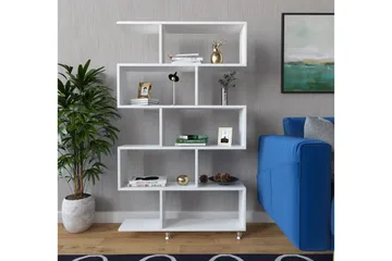Elegancia Bokhylle 90 cm i Malt Tre - Hvit - Oppbevaring - Hylle - Bokhylle