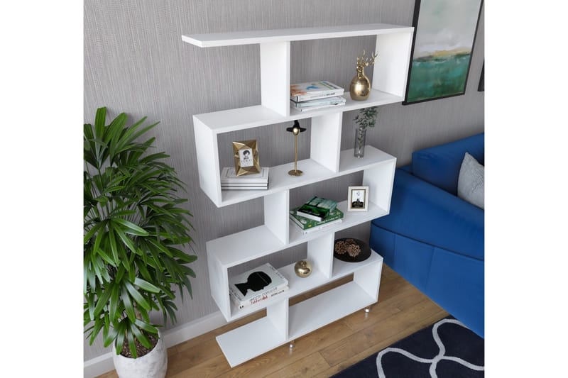Elegancia Bokhylle 90 cm i Malt Tre - Hvit - Oppbevaring - Hylle - Bokhylle