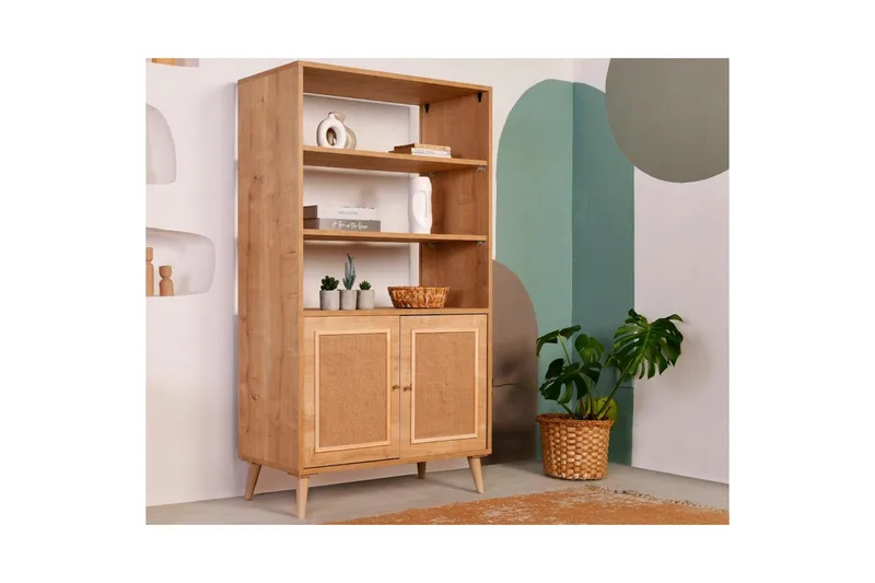 Bokhylle Elili Eik - Brun - Oppbevaring - Hylle - Bokhylle