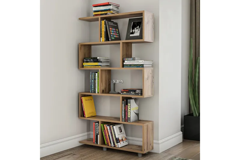 Elrasmo Bokhylle 156x20 cm 5 Hyller - Natur - Oppbevaring - Hylle - Bokhylle