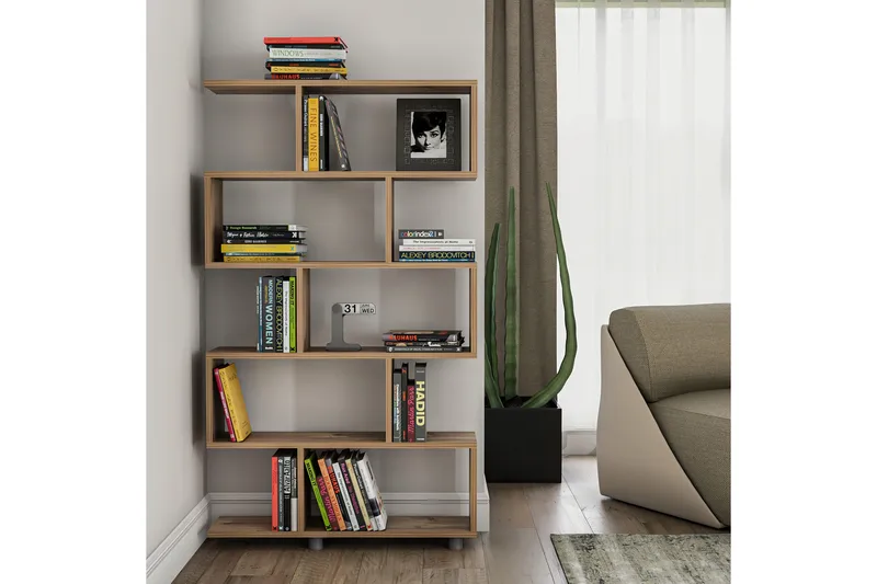 Elrasmo Bokhylle 156x20 cm 5 Hyller - Natur - Oppbevaring - Hylle - Bokhylle