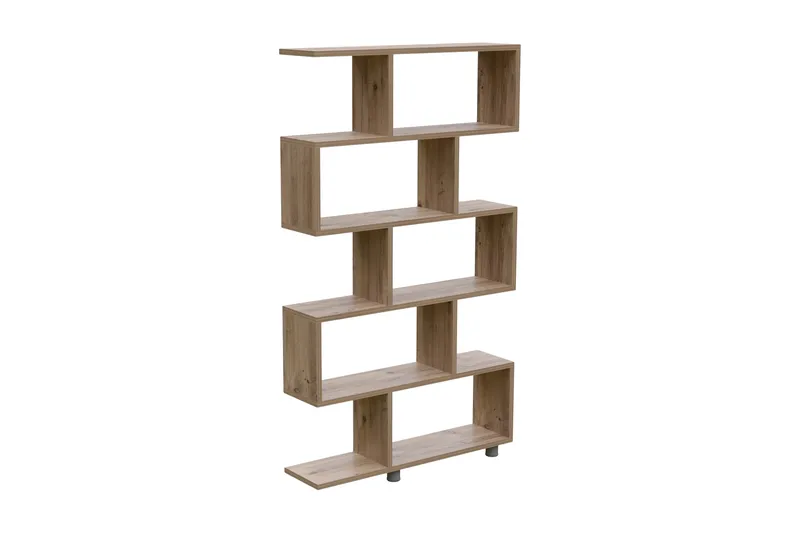 Elrasmo Bokhylle 156x20 cm 5 Hyller, Natur