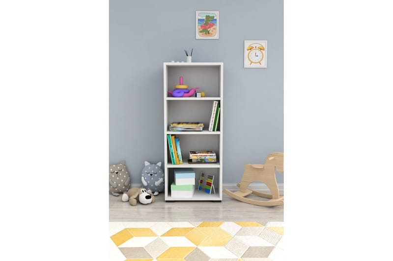 Bokhylle Emeras Hvit - Hvit - Oppbevaring - Hylle - Bokhylle