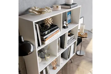 Frascone Bokhylle 120x30 cm 4 Hyller - Hvit - Oppbevaring - Hylle - Bokhylle