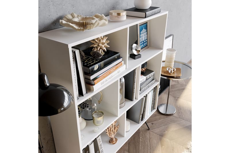 Frascone Bokhylle 120x30 cm 4 Hyller - Hvit - Oppbevaring - Hylle - Bokhylle
