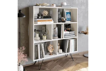Frascone Bokhylle 120x30 cm 4 Hyller - Hvit - Oppbevaring - Hylle - Bokhylle