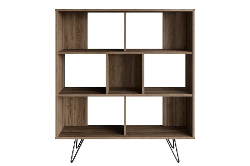 Frascone Bokhylle 120x30 cm 9 Hyller - Mørkebrun - Oppbevaring - Hylle - Bokhylle