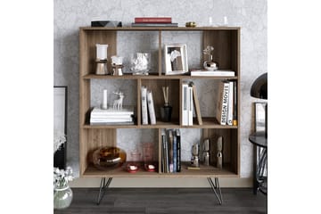 Frascone Bokhylle 120x30 cm 9 Hyller - Mørkebrun - Oppbevaring - Hylle - Bokhylle