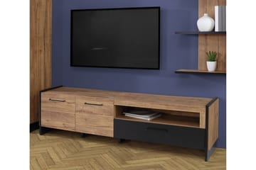 Gevgelija Bokhylle 41x187 cm - Brun/Svart - Oppbevaring - Hylle - Bokhylle