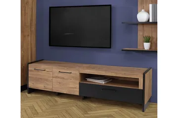 Gevgelija Bokhylle 41x187 cm - Brun/Svart - Oppbevaring - Hylle - Bokhylle