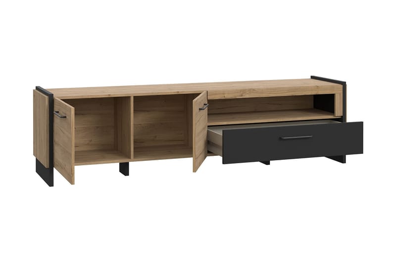 Gevgelija Bokhylle 41x187 cm - Brun/Svart - Oppbevaring - Hylle - Bokhylle