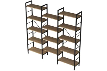 Bokhylle Goldmere Valnøtt / Svart - Brun/Svart - Oppbevaring - Hylle - Bokhylle